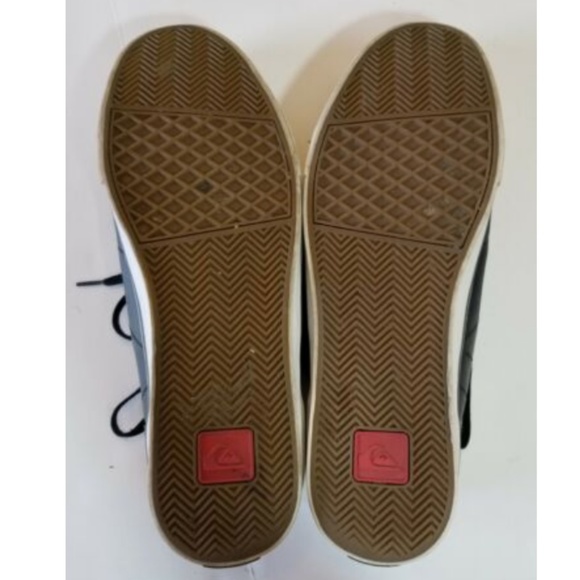 QUIKSILVER Regal Black LEATHER lace up sneakers 13 - Picture 7 of 8